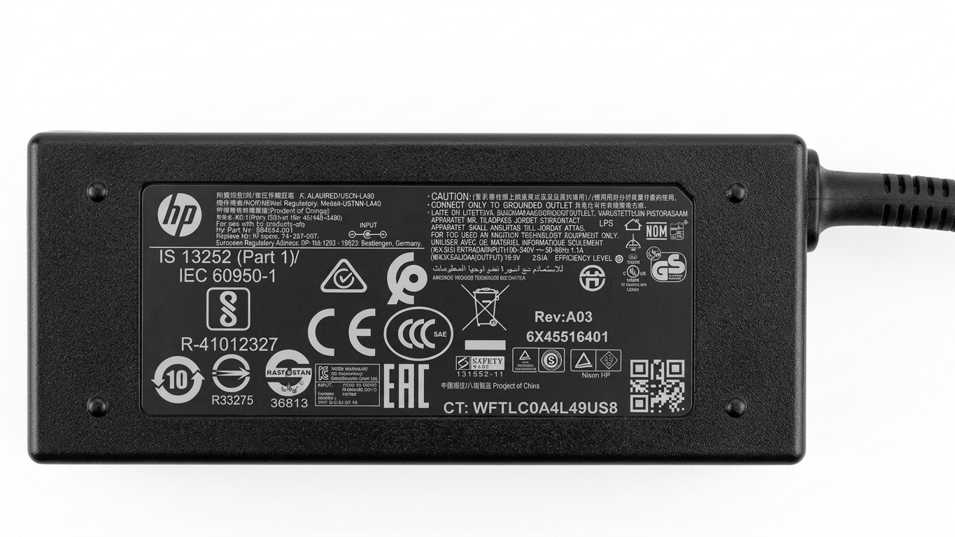 Cargador Notebook HP 45W 19.5V 2.31A Punta Azul (741727-001 / 854054-001) - imagen 2