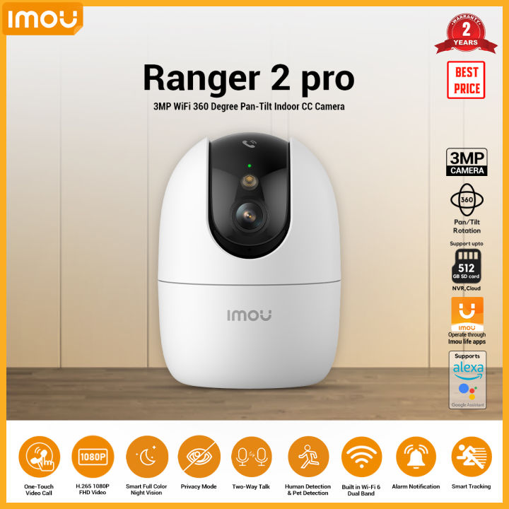 Cámara Wi-Fi Interior 3MP 2K Imou Ranger 2 Pro PTZ (SKU P004432 / IPC-S2EN-3R1S) - imagen 2
