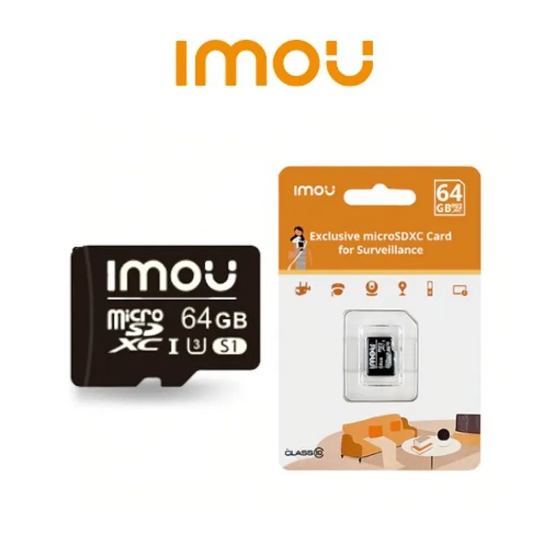 Tarjeta de Memoria MicroSD 64GB Imou S1 UHS-I Clase 10 V30 (SKU P000652 / ST2-64-S1) - imagen 1