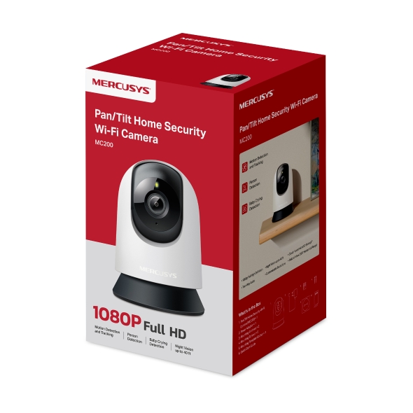 Cámara Wi-Fi Interior 2MP 1080p Mercusys MC200 PT Pan/Tilt Audio (SKU P005618) - imagen 1