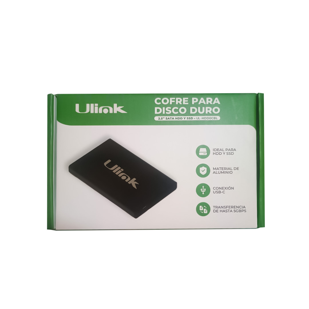 Cofre Externo para Disco Duro 2.5" SATA SSD/HDD USB-C Ulink - imagen 3